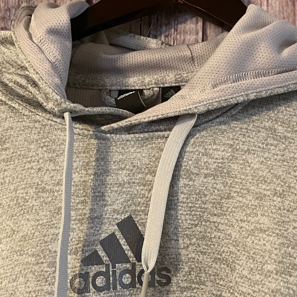 Adidas Mens Gray Hoodie Size Large - Picture 2 of 5